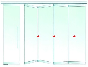 折叠门折叠门配件无框折叠门玻璃折叠门玻璃隔断