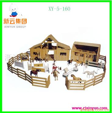 木制玩具－快乐农场房