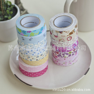 韩国文具1.5cm宽装饰布胶带/手工胶带多种花可选