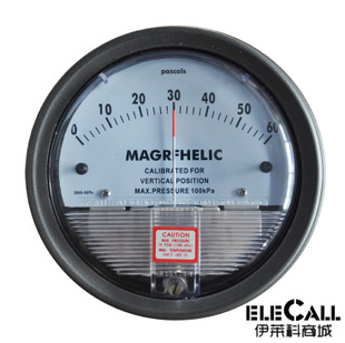 elecallELE2000型微压差表微压力表圆形指差压表规格