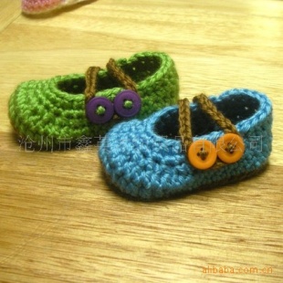 爱洋洋手工编织宝宝鞋---超酷