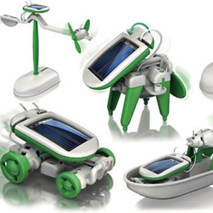 促销DIY乐趣6合1太阳能玩具六合一太阳能组装拼装玩具